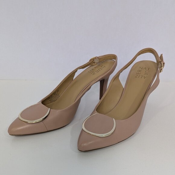 NWOB Naturalizer "Nora" Nude Rose Slingback Heels Pumps. Size 8.5 - Picture 3 of 7